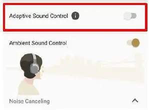 Adaptive Sound Control