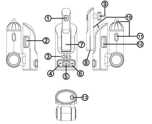 global sources BC50 Bluetooth Car Charger with Headset fig1