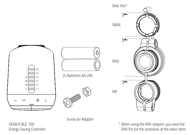 EUROTRONIC GENIUS BLE100 Wireless Thermostat - DELIVERY
