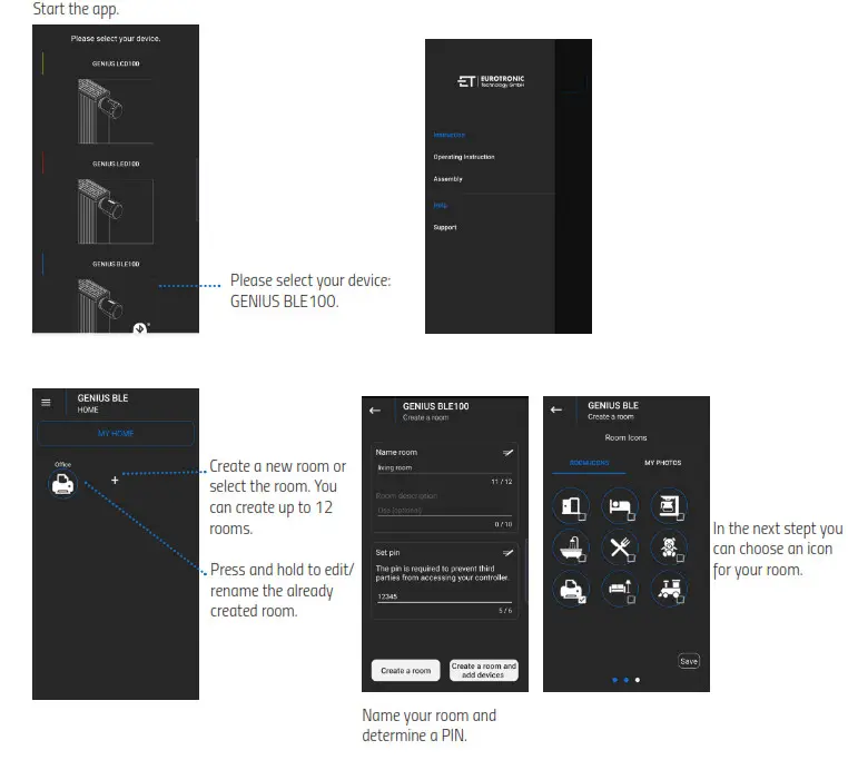EUROTRONIC GENIUS BLE100 Wireless Thermostat - GENIUS APP 2