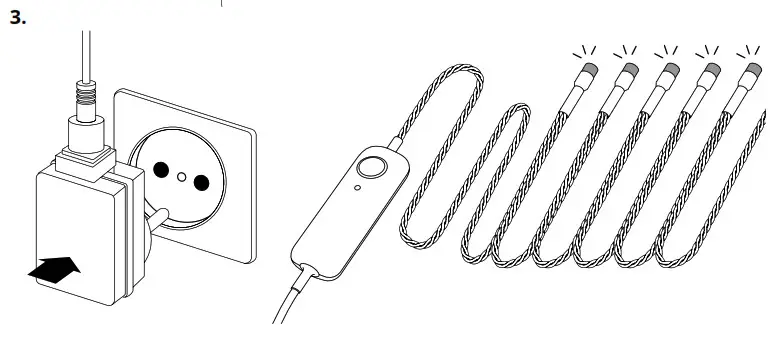 LTW00006 Twinkly Gen II LED String Lights- physical setup