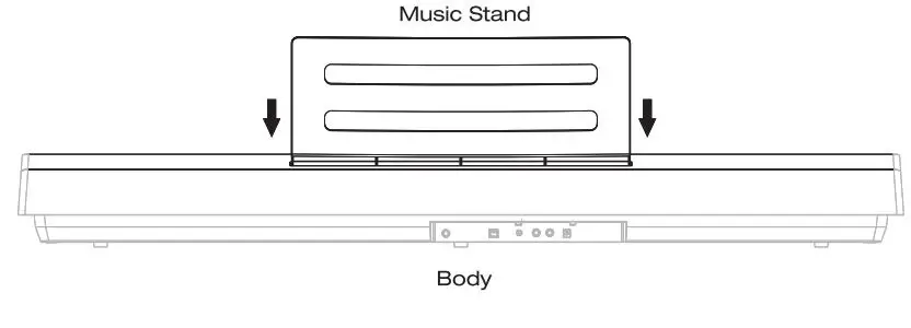 NUX NPK-10 Portable Digital Piano User Manual - Music Stand Installation