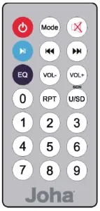 joha-2065 2x6.5 Inch Wireless Speaker---REMOTE CONTROL