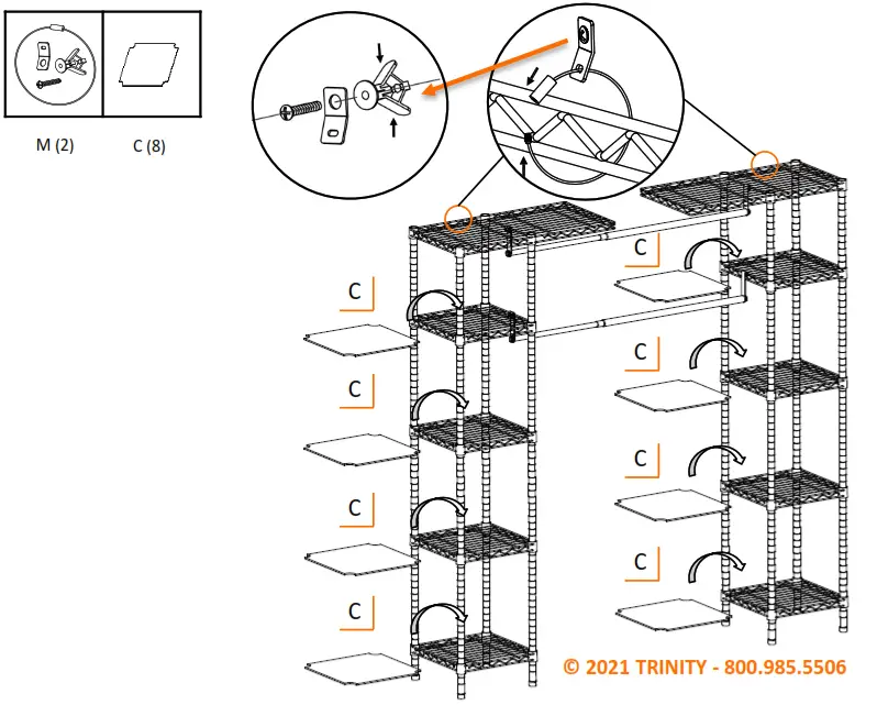 TBFPBR-2701 TRINITY EXPANDABLE CLOSET - STEP 8