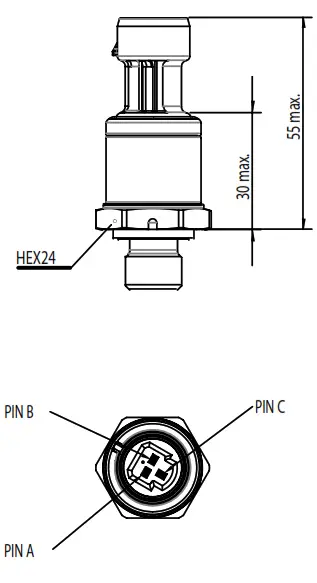 Sensata PTE 7100 Series Hermetic Analog Pressure Sensor - PACKARD METR