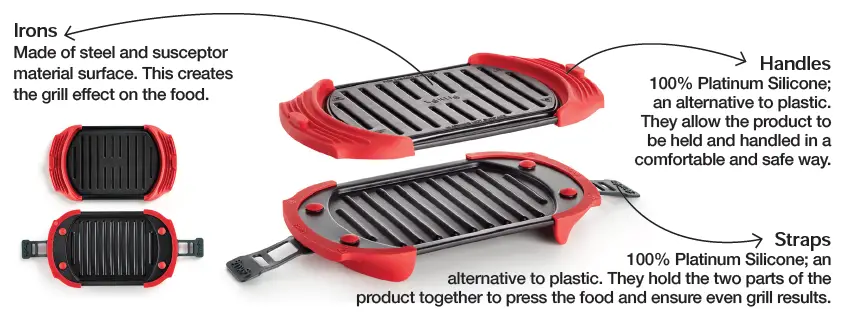 Lekue B07WD45PCV Microwave Grill fig 2