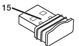 ELECOM M-XT4DR Wireless Trackball Mouse- Receiver unit