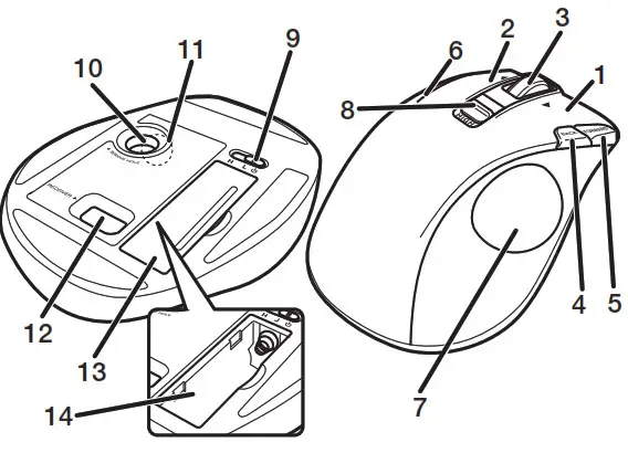 ELECOM M-XT4DR Wireless Trackball Mouse