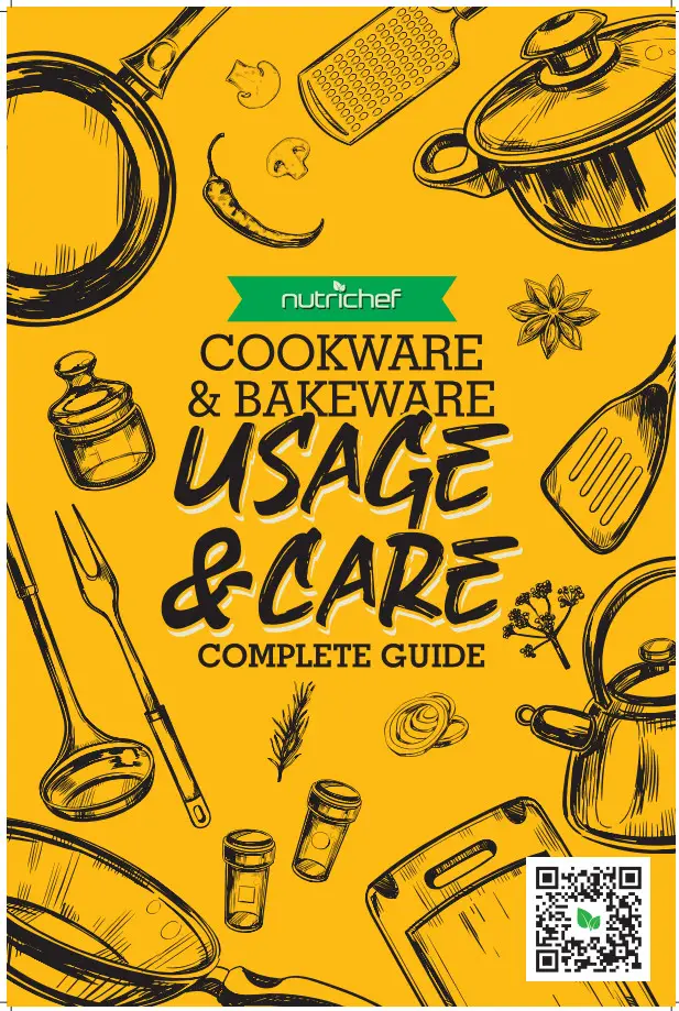 nutrichef NCSBCW21S w Heat Red Silicone Handles Oven Safe 21 Piece Set-