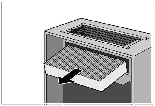 NEFF Extractor hood - Removing the activated charcoal filter only in circulating air mode 2