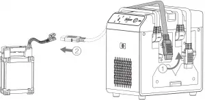 Connect the battery charger - battery charger compatible with MG-12000P batteries