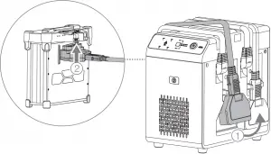 Connect the battery charger - battery charger compatible with T16 batteries a