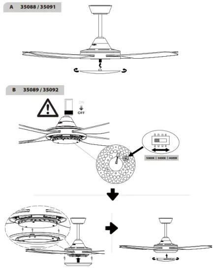 EGLO 35088 Bondi 1 Ceiling Fan - FIG 12
