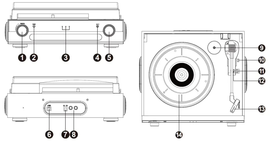 FENTON RP102 Series RP102A Record Player BT - OVERVIEW