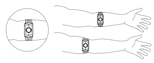 Shenzhen Chileaf Electronics CL838 Armband Heart Rate Monitor User Manual - Wearing