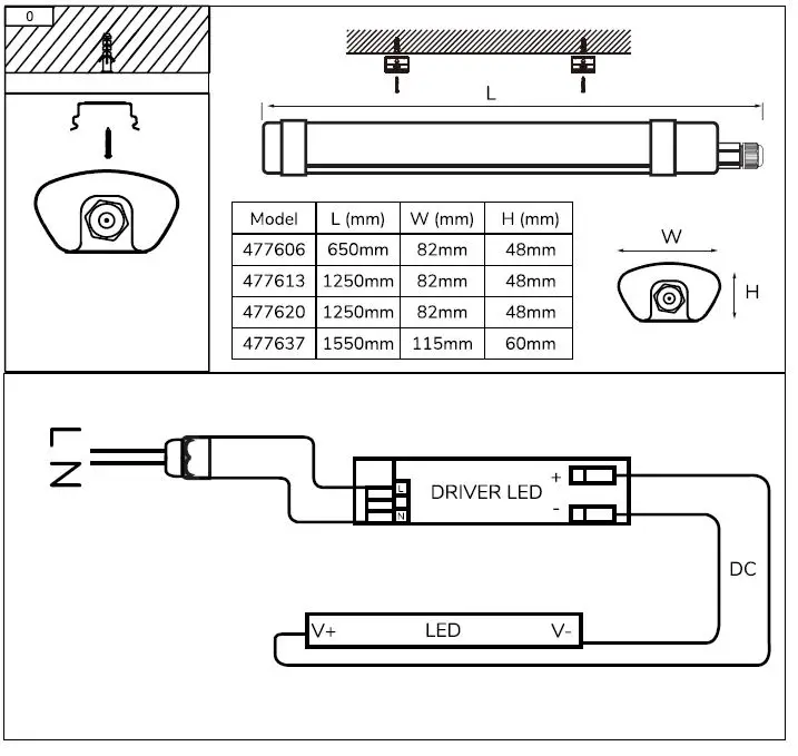 LEDOM 477613 30W Tri-Proof Hermetyczna Interier Lamp 2