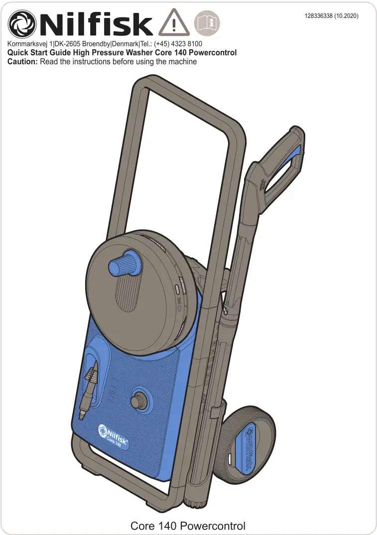 Nilfisk High Pressure Washer Core 140 Powercontrol Instructions