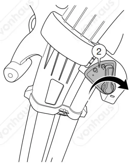 VonHaus 2500105 3 in 1 Leaf Blower - WORKING POSITION