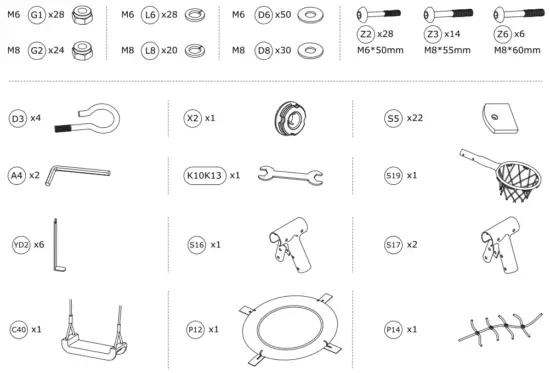 COSTWAY NP10248 Outdoor Swing Set - fig