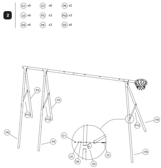 COSTWAY NP10248 Outdoor Swing Set - fig3