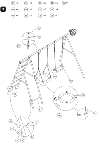 COSTWAY NP10248 Outdoor Swing Set - fig4