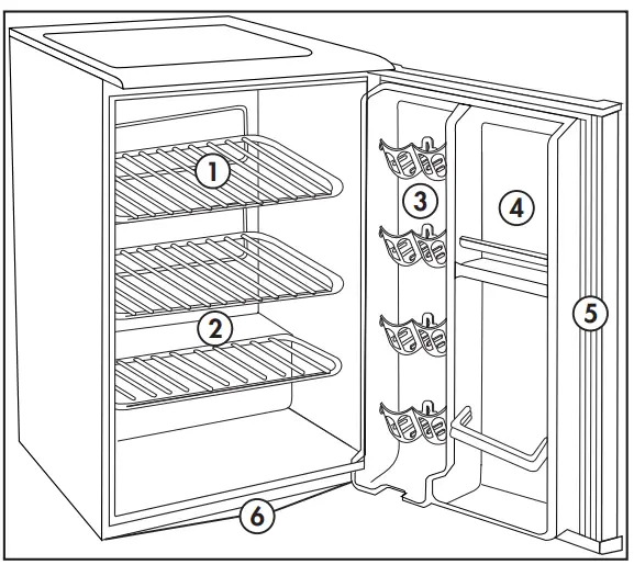 Danby DAR026A1BDD 6 Compact Refrigerator - figure 1