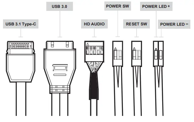 CORSAIR 4000D AIRFLOW Mid Tower PC Case - CONNECTORS