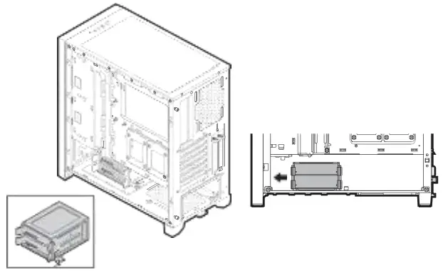CORSAIR 4000D AIRFLOW Mid Tower PC Case - HDD CAGE