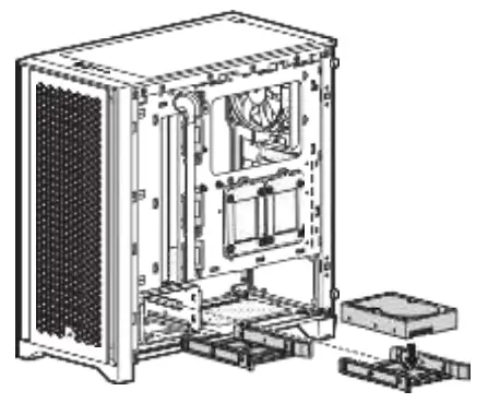 CORSAIR 4000D AIRFLOW Mid Tower PC Case - INSTALLING HDDS