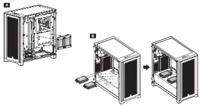 CORSAIR 4000D AIRFLOW Mid Tower PC Case - INSTALLING SSDS