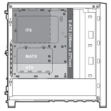 CORSAIR 4000D AIRFLOW Mid Tower PC Case - MOTHERBOARD
