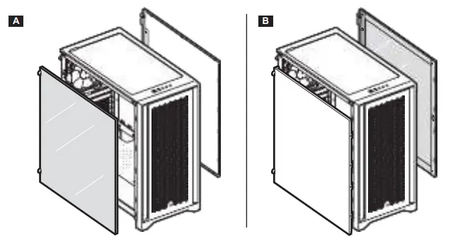 CORSAIR 4000D AIRFLOW Mid Tower PC Case - SIDE PANELS