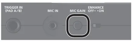 Roland ELCajon Mic Processor - adjust the mi