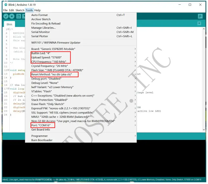 AITOSEE SENTRY 2 Arduino IDE WiFi Firmware - fig5