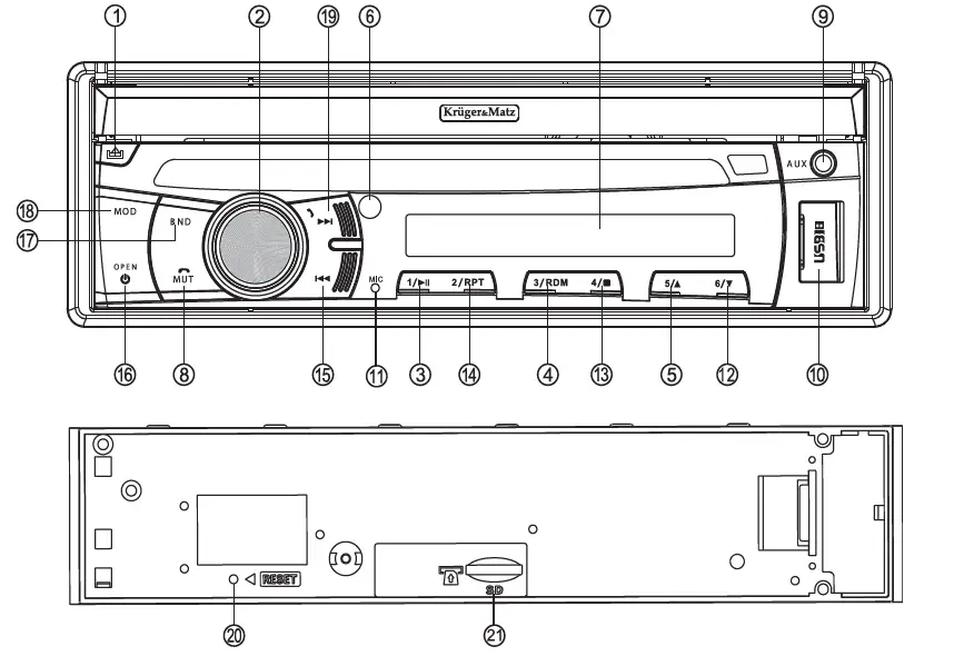 Kruger-Matz-KM2005-2-Car-Receiver-FIG-1