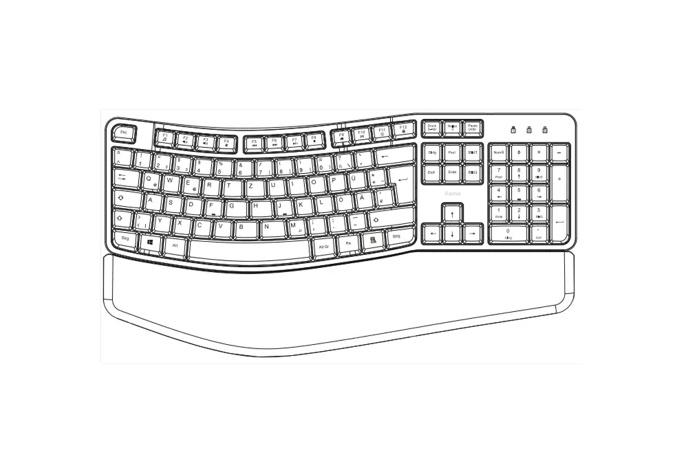 Hama Ekc-400 Ergonomic Keyboard Instruction Manual