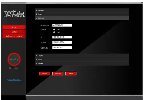 Mark Levinson Power Amplifier -NETWORK