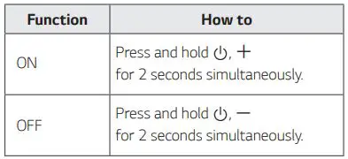 LG Portable Bluetooth Speaker Owner’s Manual - Notice for Auto Power Off