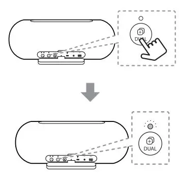 LG Portable Bluetooth Speaker Owner’s Manual - Press the each speaker’s DUAL button