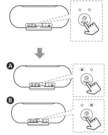 LG Portable Bluetooth Speaker Owner’s Manual - Press the each speaker’s MULTI button