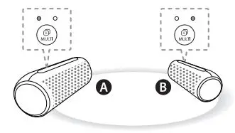 LG Portable Bluetooth Speaker Owner’s Manual - multiple speakers are connected