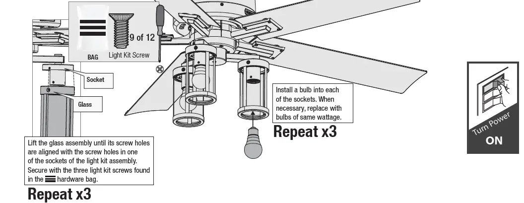Hunter 51689 Lawndale LED IndoorOutdoor Ceiling Fan fig (28)
