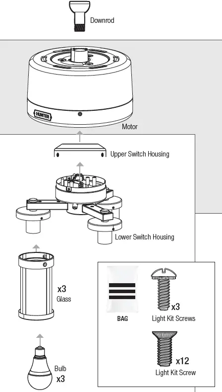 Hunter 51689 Lawndale LED IndoorOutdoor Ceiling Fan fig (5)