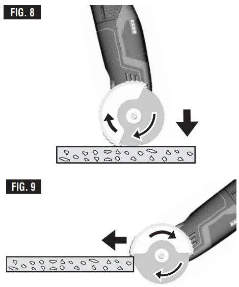 BOSCH GWS12V-30 Max Brushless Grinder Instruction Manual - Fig 8,9