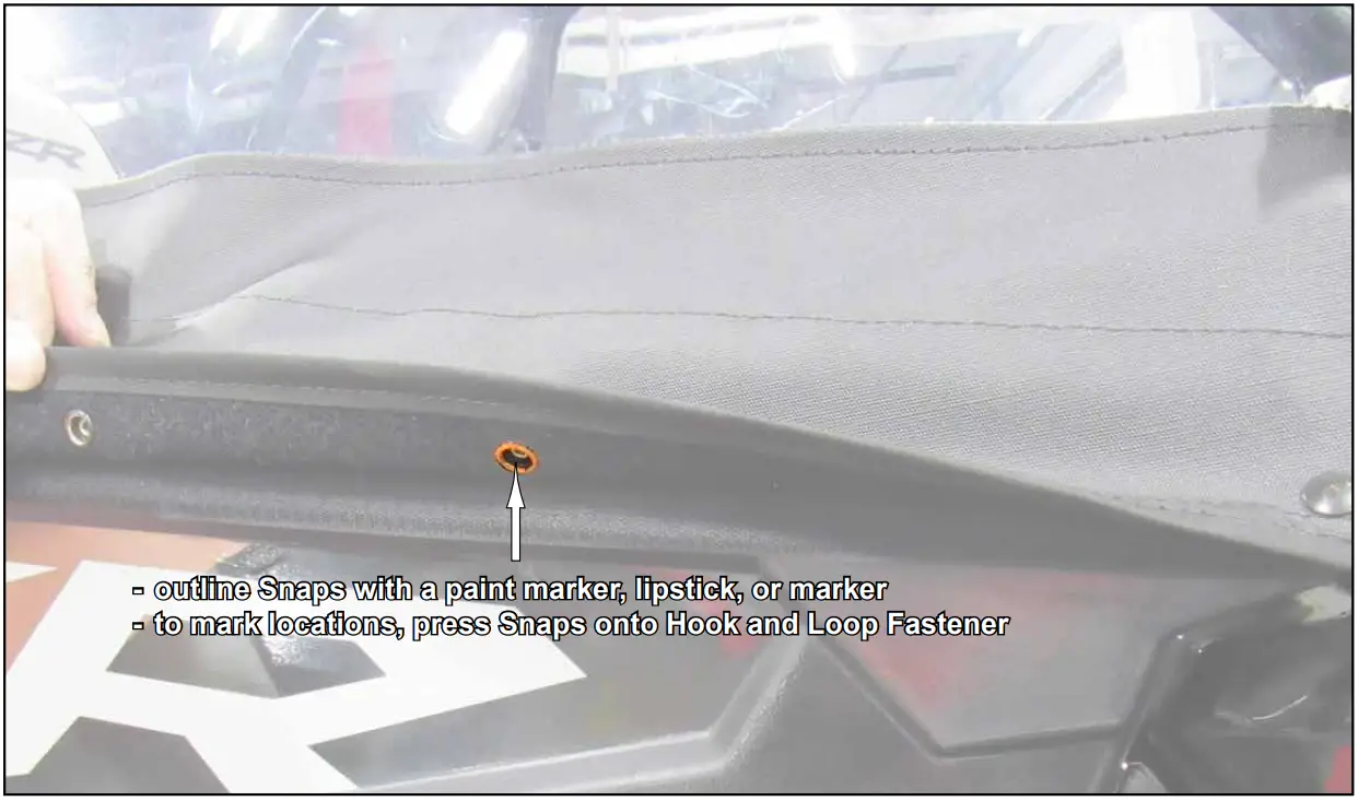 RZR XP 1000 Primal Soft Cab Enclosure Upper Doors Installation Instruction illustration