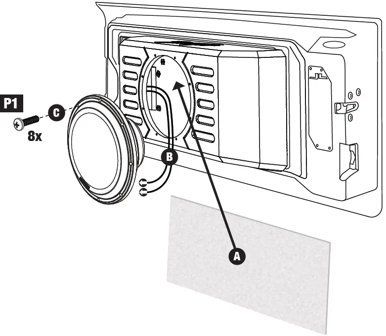 Stinger TXJWB12 12 Inch Tailgate Mounted Enclosure 33