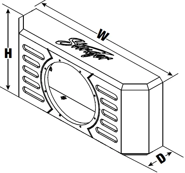 Stinger TXJWB12 12 Inch Tailgate Mounted Enclosure 53
