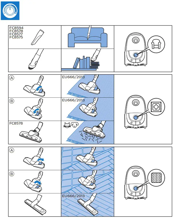 PHILIPS FC8594 5000 Series Bagged Vacuum Cleaner - overview 3