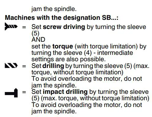 metabo PowerMaxx SB Basic Cordless Hammer Drill Instruction Manual - Machines with the designation BS