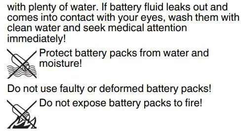 metabo PowerMaxx SB Basic Cordless Hammer Drill Instruction Manual - Special Safety Instructions